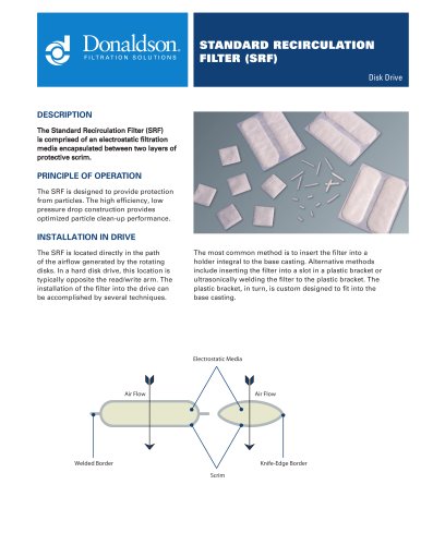 STANDARD RECIRCULATION FILTER (SRF)