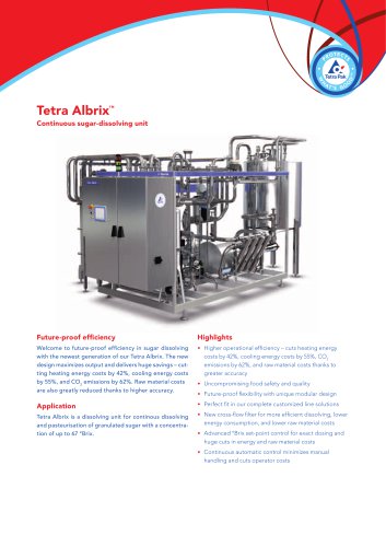 Tetra Albrix Continuous sugar-dissolving unit