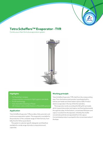 Tetra Scheffers Evaporator - TVR