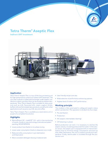 Tetra Therm® Aseptic Flex - Indirect UHT treatment