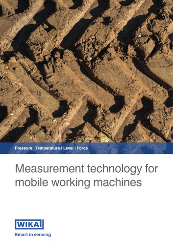 Measurement technology for mobile working machines