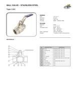 BALL VALVE - STAINLESS STEEL