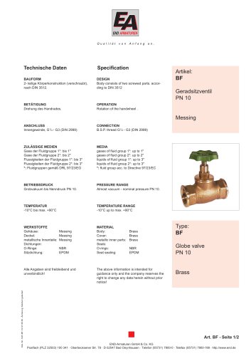 Data sheet BF