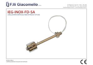 Livellostato verticale inox attacco 1/8” gas. - 1