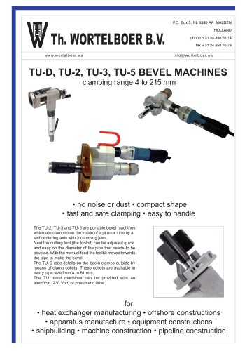 TU-D, TU-2, TU-3, TU-5 BEVEL MACHINES