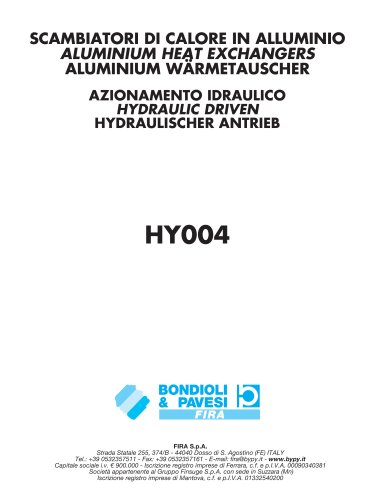 Scambiatori di Calore in Aluminio / Azionamento Idraulico