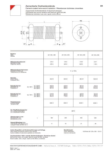 Cement-coated wire wound resistors UK