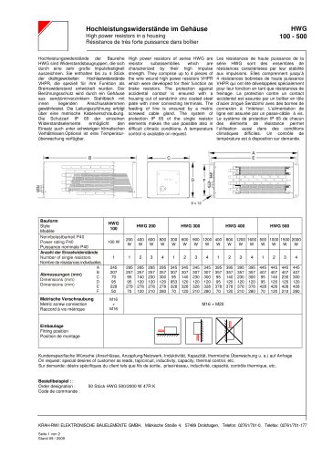 High power resistors in a housing