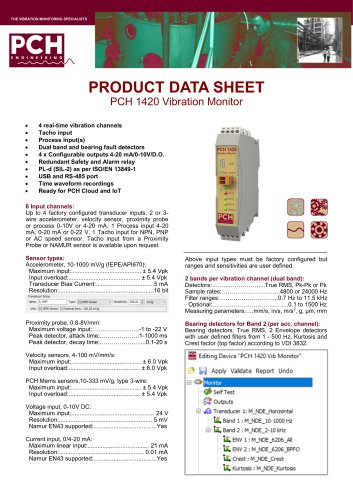 PCH 1420 Vibration Monitor  