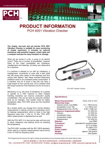 PCH 4051 Vibration Checke