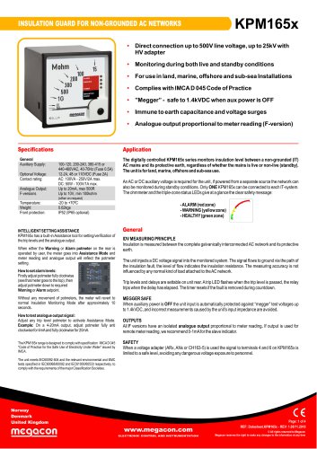 INSULATION GUARD FOR NON-GROUNDED AC NETWORKS KPM165x