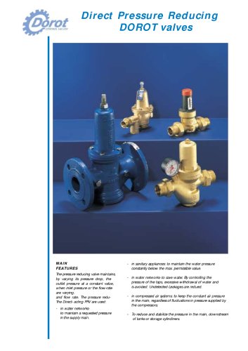 Direct Pressure Reducing DOROT valves