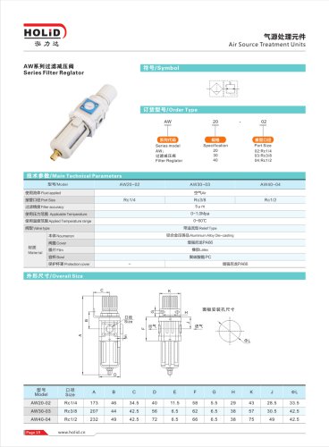 serie filter reglator