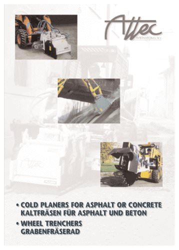 COLD PLANERS FOR ASPHALT OR CONCRETE / WHEEL TRENCHERS