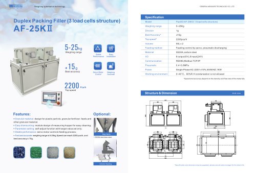 Dual Packing Filler AF-25K II 3 Loadcell Version