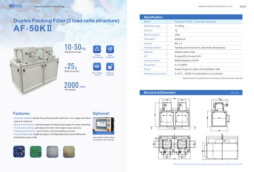 Dual Packing Filler AF-50K 3 Loadcell Version