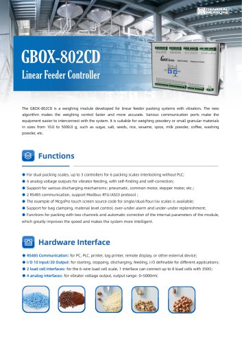 Linear Feeder Controller GBox-802CD Catalog