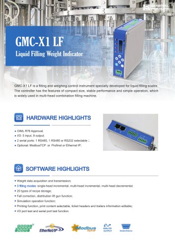 Liquid Filling Controller GMC-X1 LF