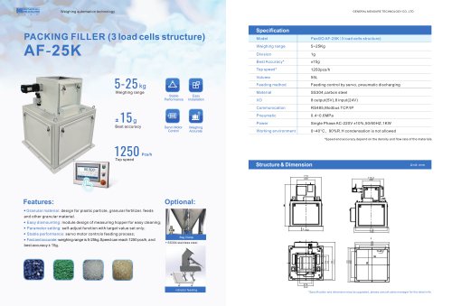 Packing Filler AF-25K 3 Loadcell Version