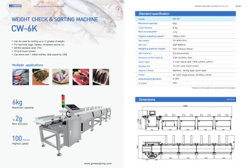 Weight Check and Sorting Machine CW-6K