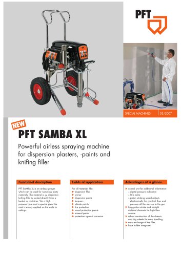 Airless spraying gun PFT SAMBA XL