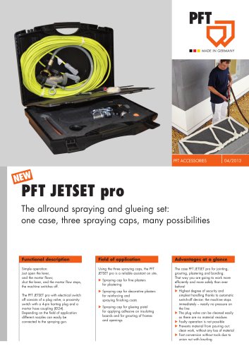 PFT JETSET pro - The allround spraying and glueing set