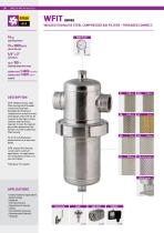 WFIT SERIES WELDED STAINLESS STEEL COMPRESSED AIR FILTERS - THREADED CONNECT