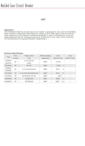 Molded case circuit breaker | Bolevo GM7 series