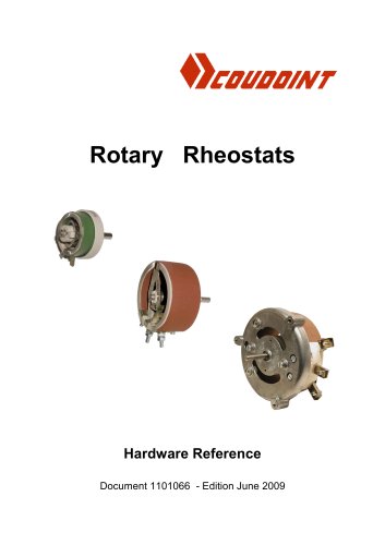 Coudoint Rotary Rheostats Documentation