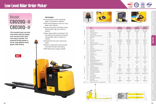 XILIN / Low Level Rider Order Picker / CBD20Q-II CBD30Q-II