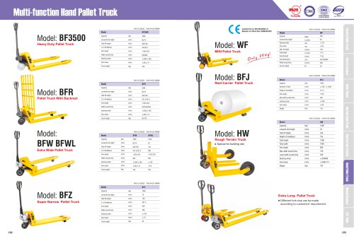 XILIN / Multi-function Hand Pallet Truck / BF3500 BFR