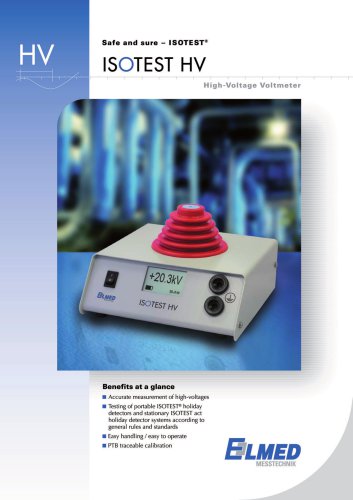 High-Voltage Voltmeter for holiday detectors ISOTEST HV