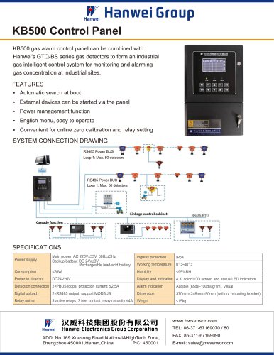 KB500 Gas Alarm Control Panel