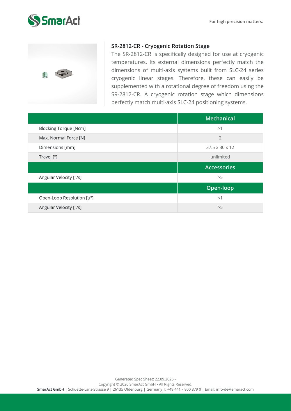 SR-2812-CR - SmarAct GmbH