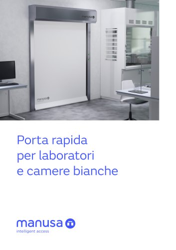 Porta rapida per laboratori e camere bianche