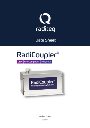 Data Sheet - RadiCoupler - Coupling/Decoupling Networks (CDN)