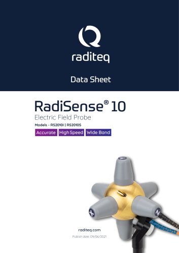 Data Sheet - RadiSense 10 I & S - Electric field probe