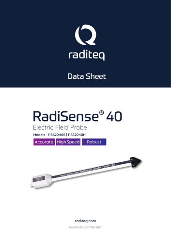 Data Sheet - RadiSense 40 - Electric field probe