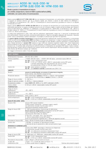 AERASGARD® ACO2 - W ⁄ ALQ - CO2 - W AERASGARD® AFTM - (LQ) - CO2- W ⁄ ATM - CO2- SD