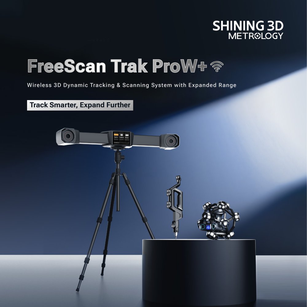 FreeScan Trak ProW+ | Wireless 3D Dynamic Tracking & Scanning System with Expanded Range - SHINING 3D