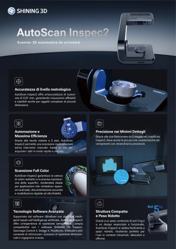 Scanner 3D automatico da scrivania AutoScan Inspec2