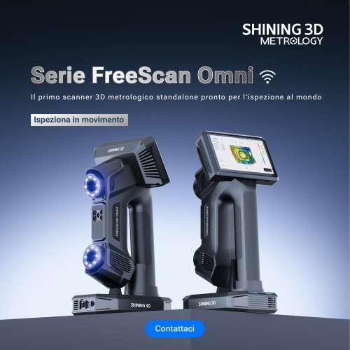 Serie FreeScan Omni - Il primo scanner 3D metrologico standalone pronto per l&rsquo;ispezione al mondo
