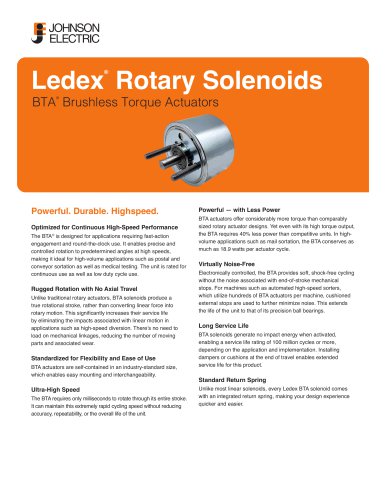 Ledex®  Rotary Solenoids