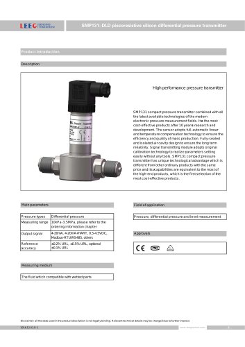 SMP131-DLD compact differential pressure sensor