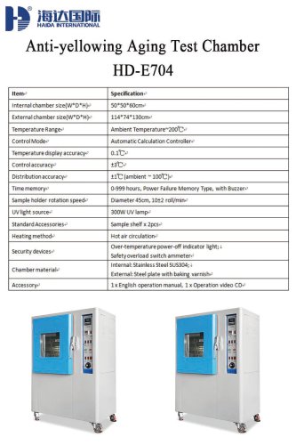 Anti-yellowing Aging Test Chamber