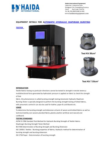 AUTOMATIC HYDRAULIC DIAPHRAM