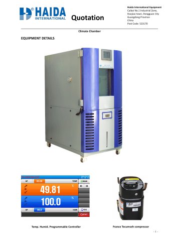 constant temperature and humidity machine