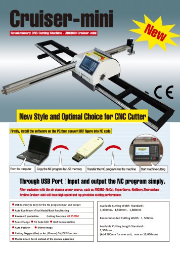 Cruiser mini Portable Heavy duty CNC plasma and flame cutting machine