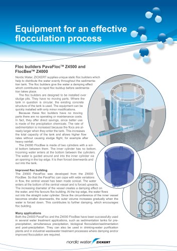 Equipment for an effective flocculation process