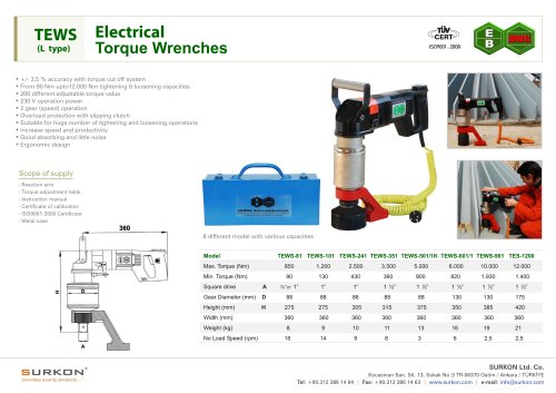 L type Electric Torque Wrench